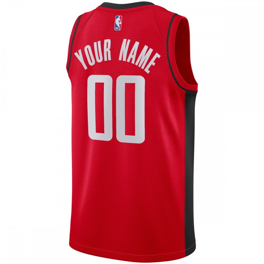 Houston Rockets Custom Swingman Jersey - Icon Edition - Red-Pro Kit Vault | Brand New 26/27 Sports Jerseys